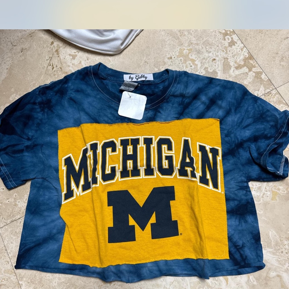 Michigan Tie-Dye Crop Top